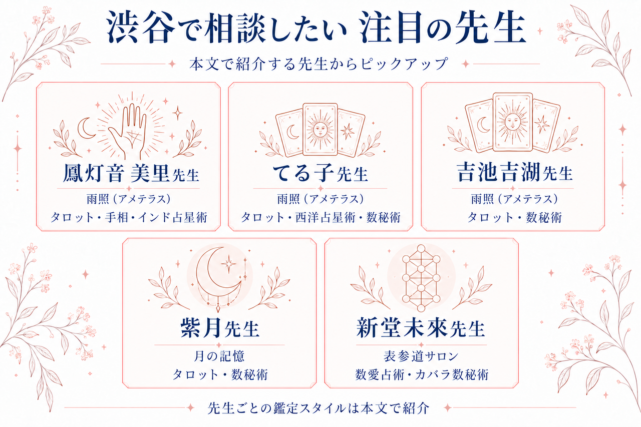 渋谷の注目占い師5名｜名前・所属先・占術