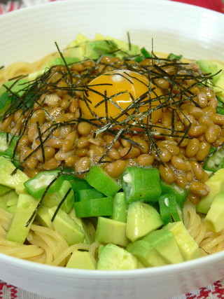 ねばねばの納豆パスタ