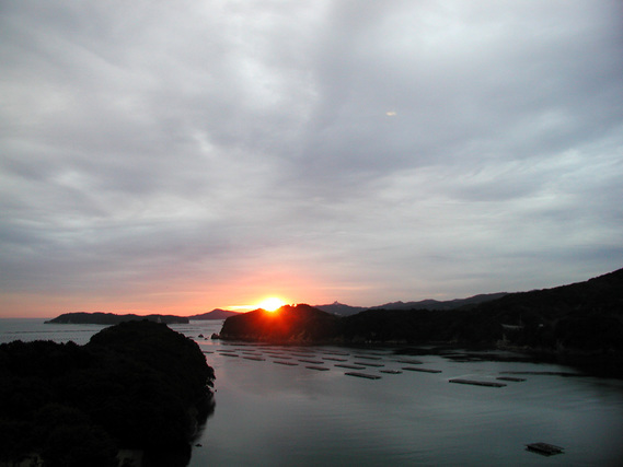 鳥羽の夕焼け