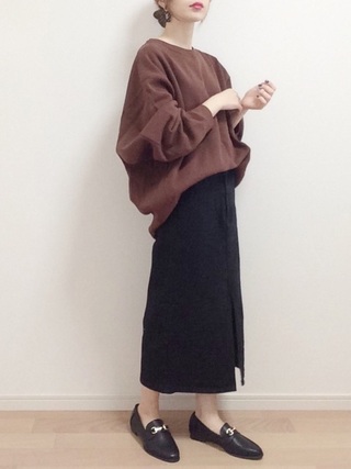 ロング丈タイトデニムスカート