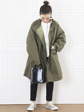ビッグシルエットモッズコート