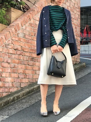ボーダーカットソー