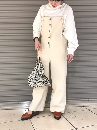 デニムエプロンサロペ