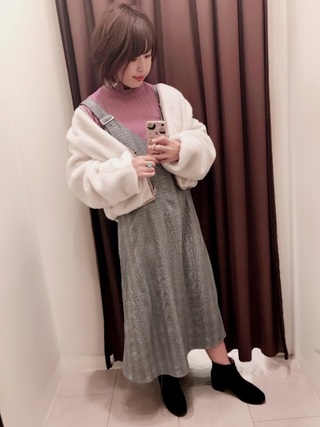 ボアの秋らしいコーデ