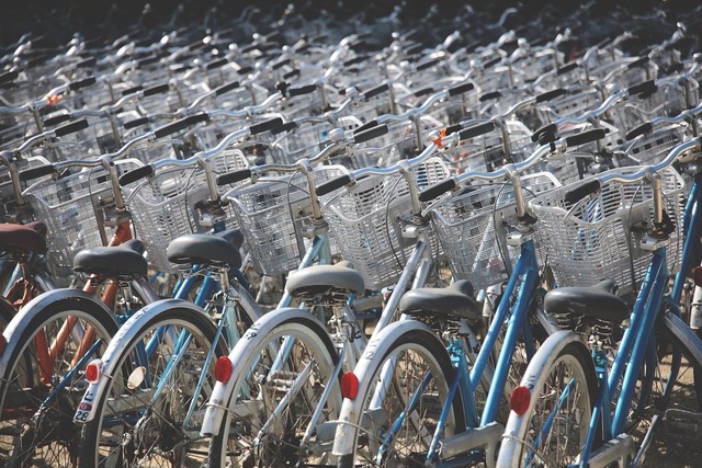 たくさんの自転車