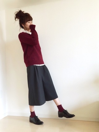 シャツ×セーター