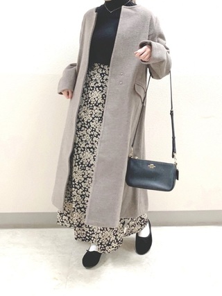 花柄ロングスカート