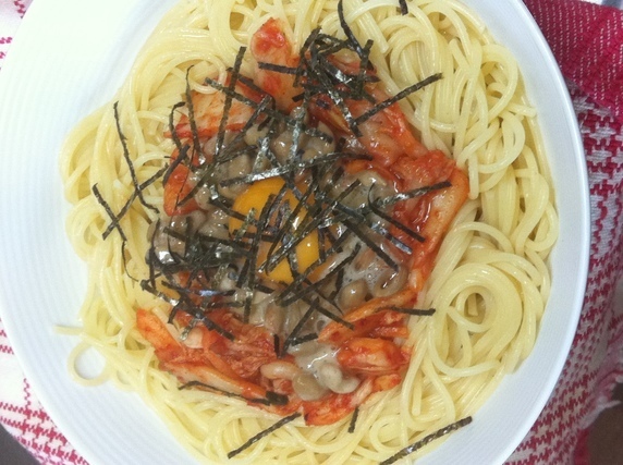 キムチクリームパスタ