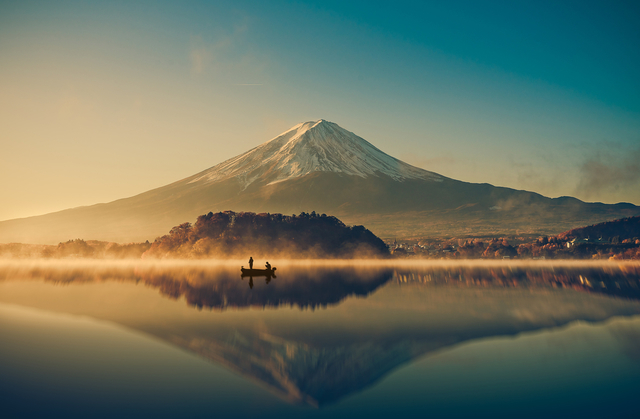 朝の富士山