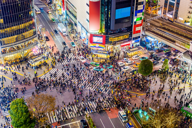 渋谷のスクランブル交差点